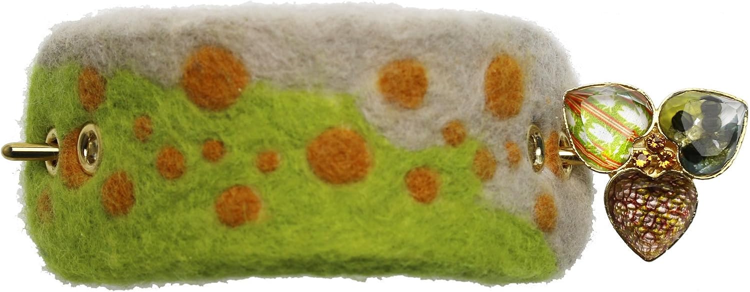 レトロ雑貨 タマルサン(TAMARUSAN) かんざしバレッタ すみれ セミ 水面 フェルト